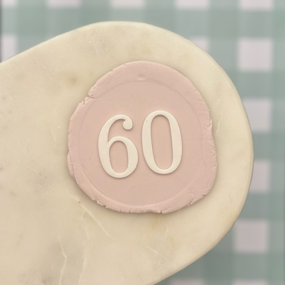 Vintage Milestone Number Cookie Debossor