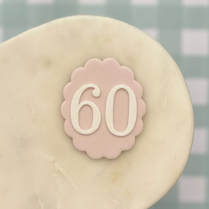 Vintage Milestone Number Cookie Debossor