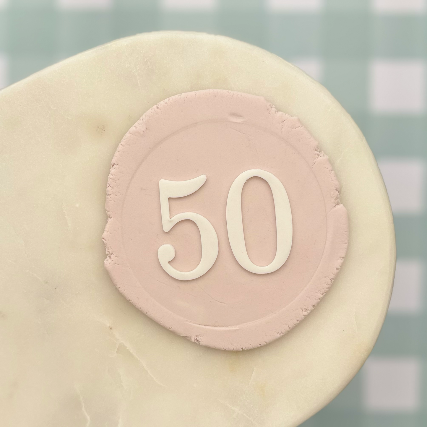 Vintage Milestone Number Cookie Debossor