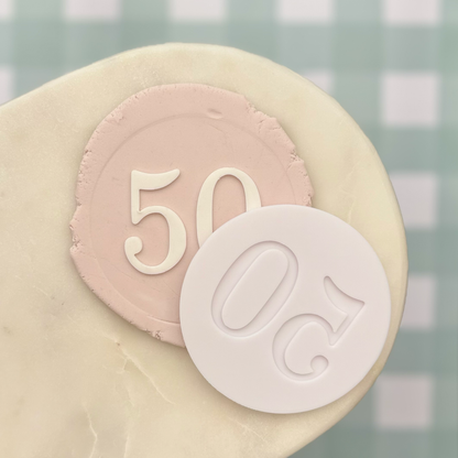 Vintage Milestone Number Cookie Debossor