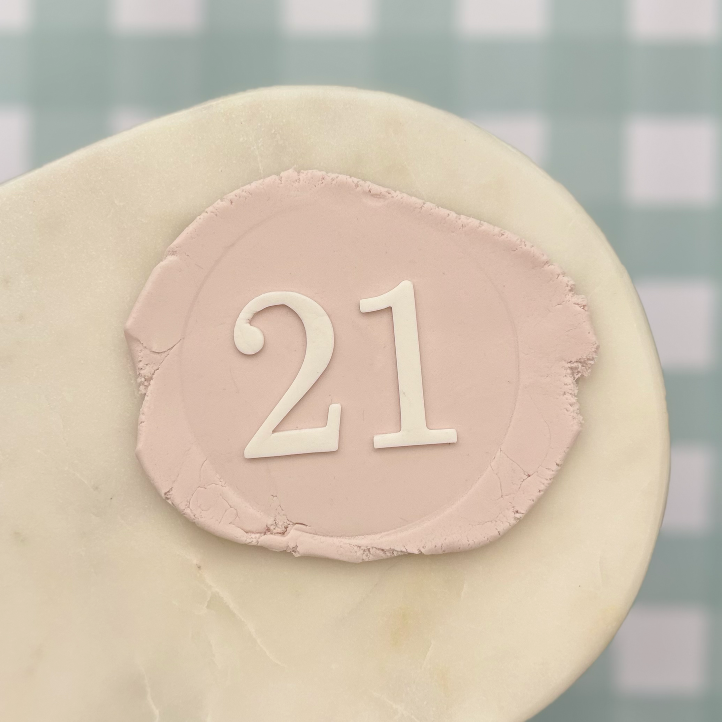 Vintage Milestone Number Cookie Debossor
