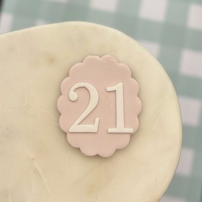 Vintage Milestone Number Cookie Debossor