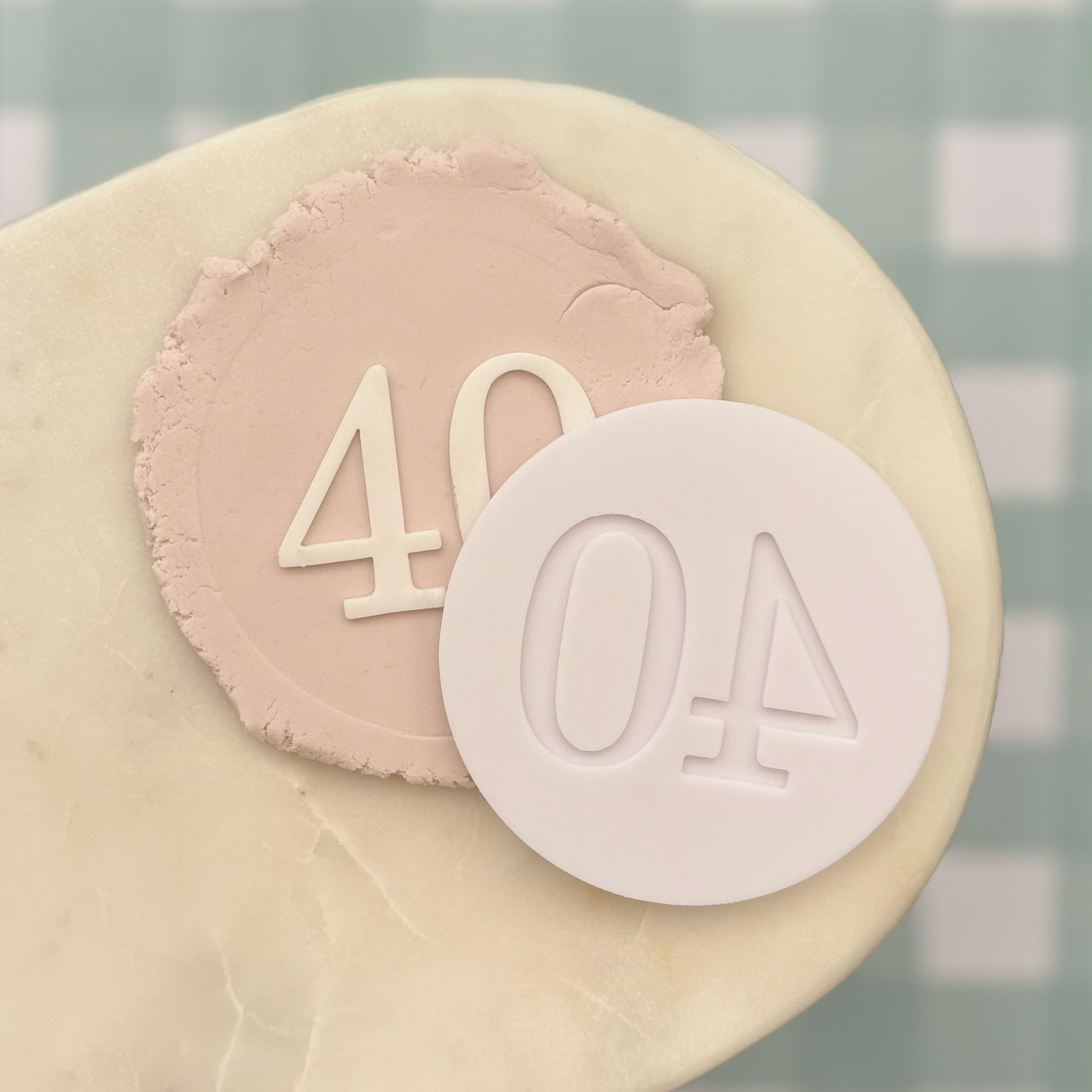 Vintage Milestone Number Cookie Debossor