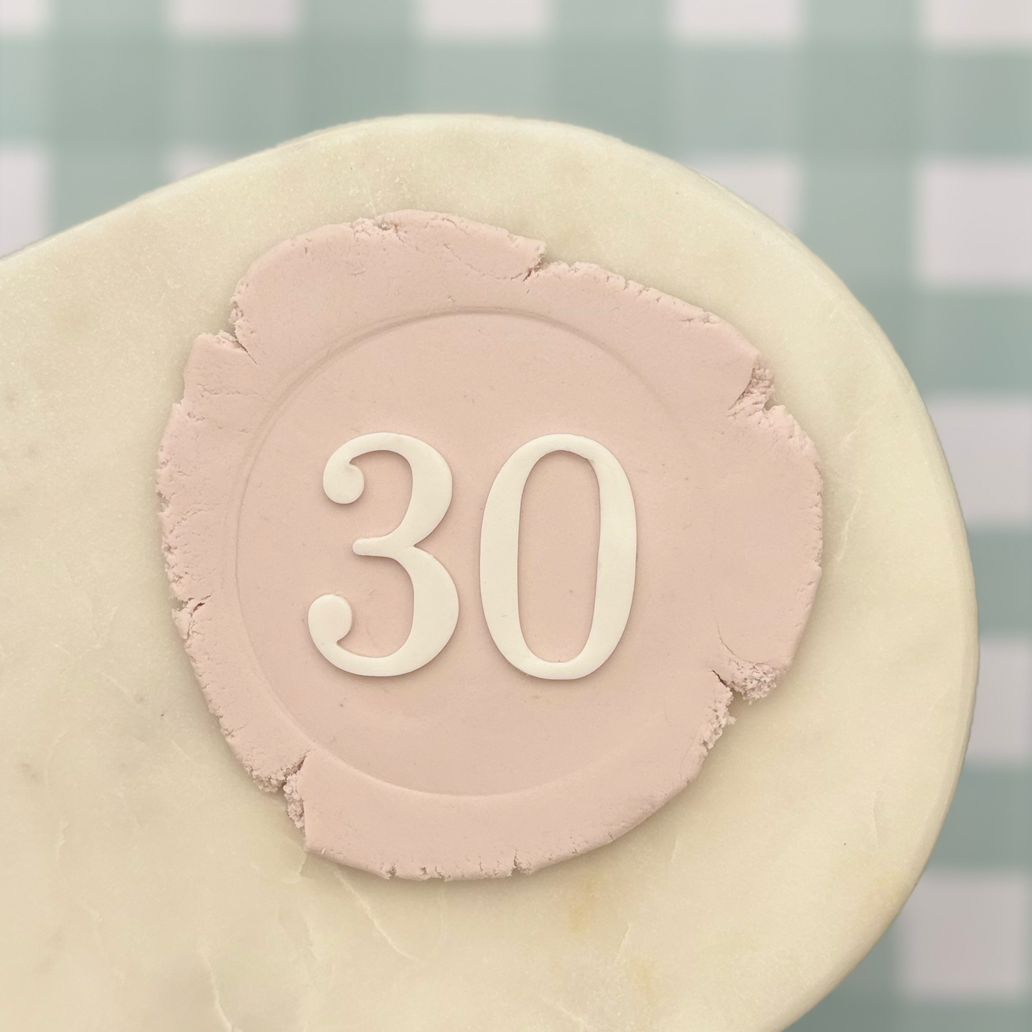 Vintage Milestone Number Cookie Debossor