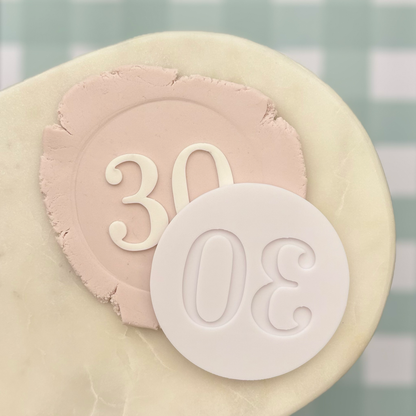 Vintage Milestone Number Cookie Debossor