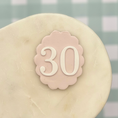 Vintage Milestone Number Cookie Debossor
