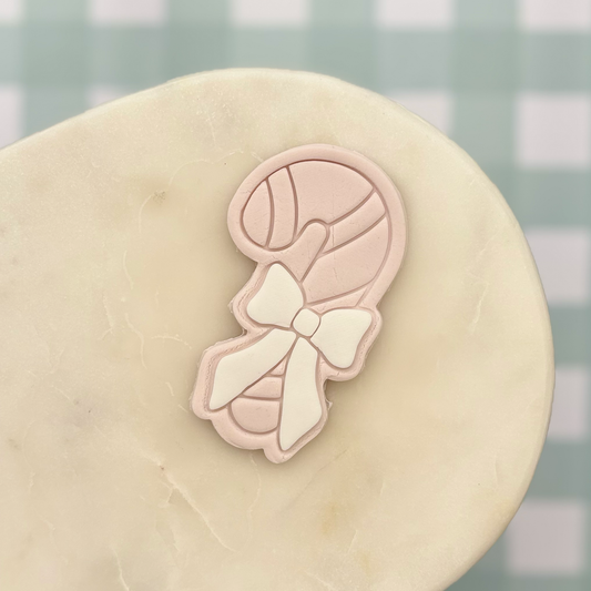 Candy Cane with Bow Cookie Stamp & Cutter