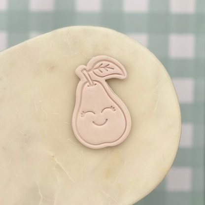 Pear Cookie Cutter & Fondant Embosser