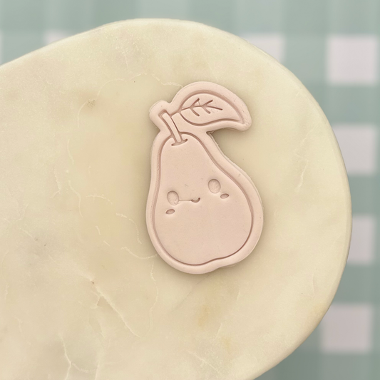 Pear Cookie Cutter & Fondant Embosser