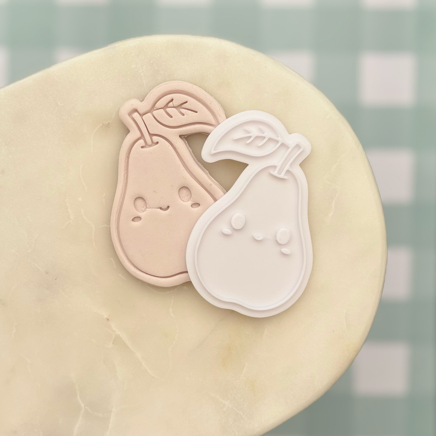 Pear Cookie Cutter & Fondant Embosser