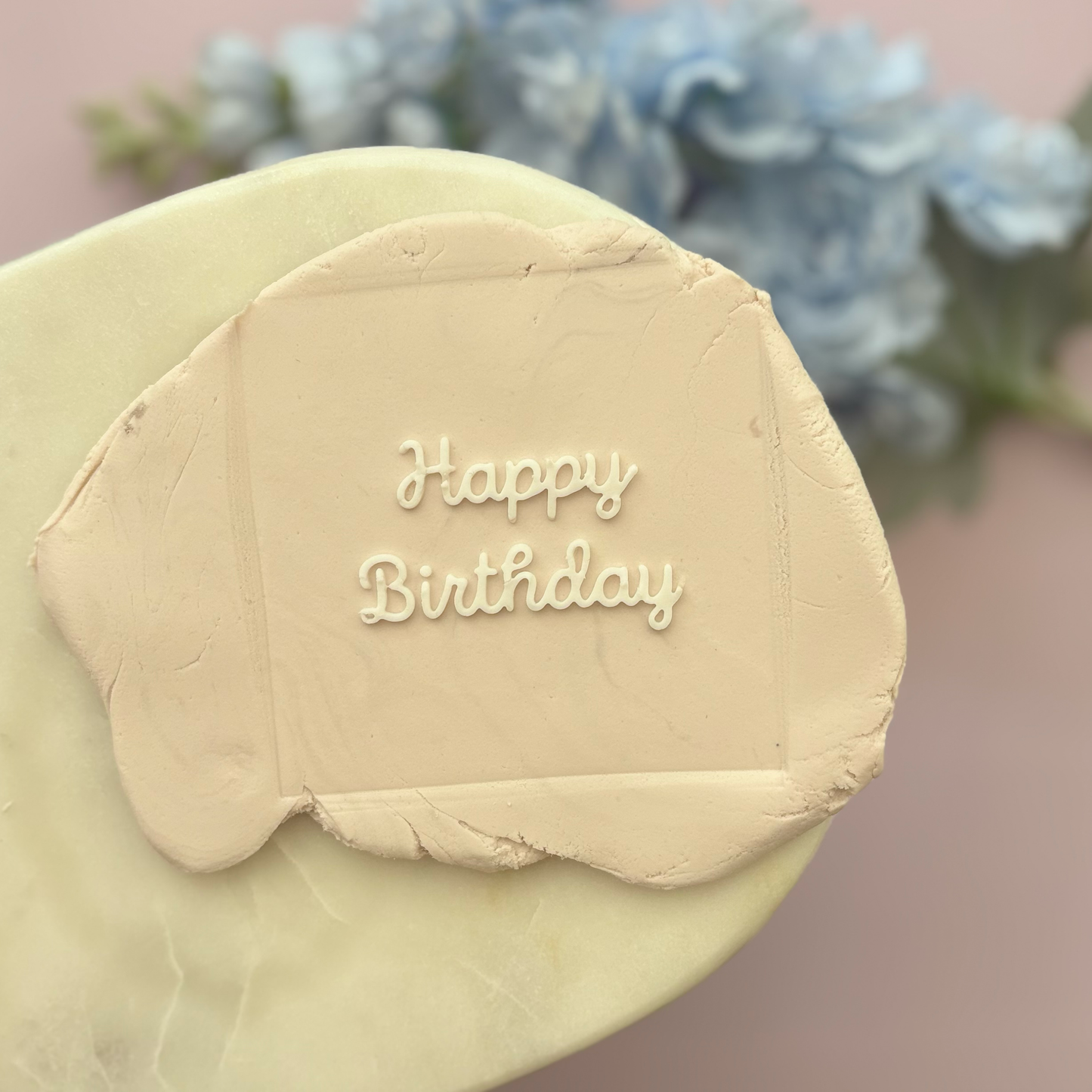 Cursive 'Happy Birthday" Cookie Debossor
