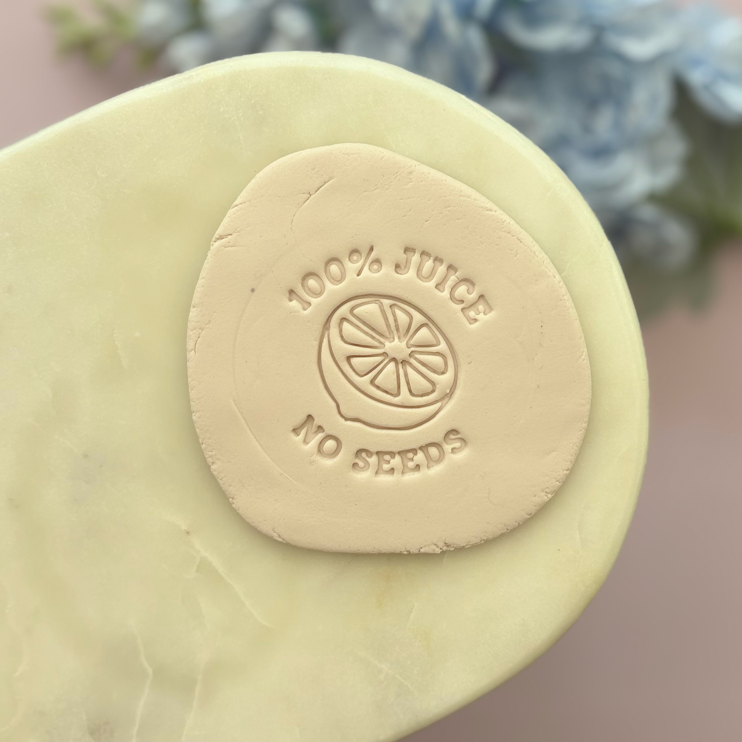 100% juice (no seeds) Cookie Stamp