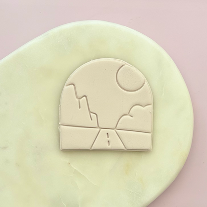 Sunset Road Cookie Stamp & Cutter