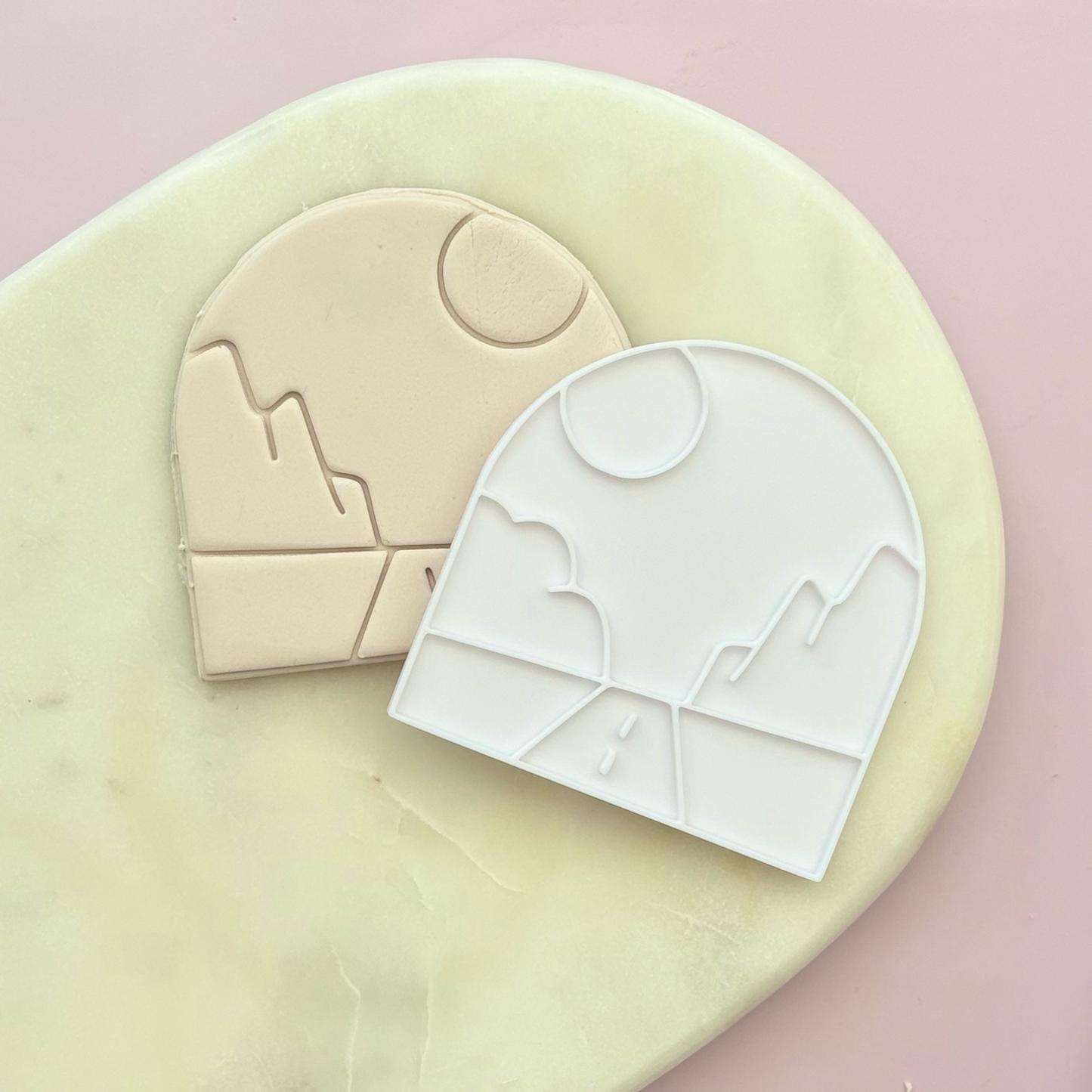 Sunset Road Cookie Stamp & Cutter