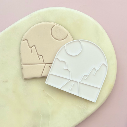 Sunset Road Cookie Stamp & Cutter