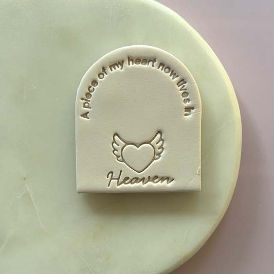 A piece of my heart in Heaven Cookie Stamp & Cutter