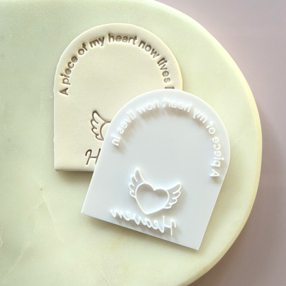 A piece of my heart in Heaven Cookie Stamp & Cutter