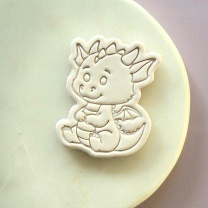 Baby Dragon Cookie Stamp & Cutter