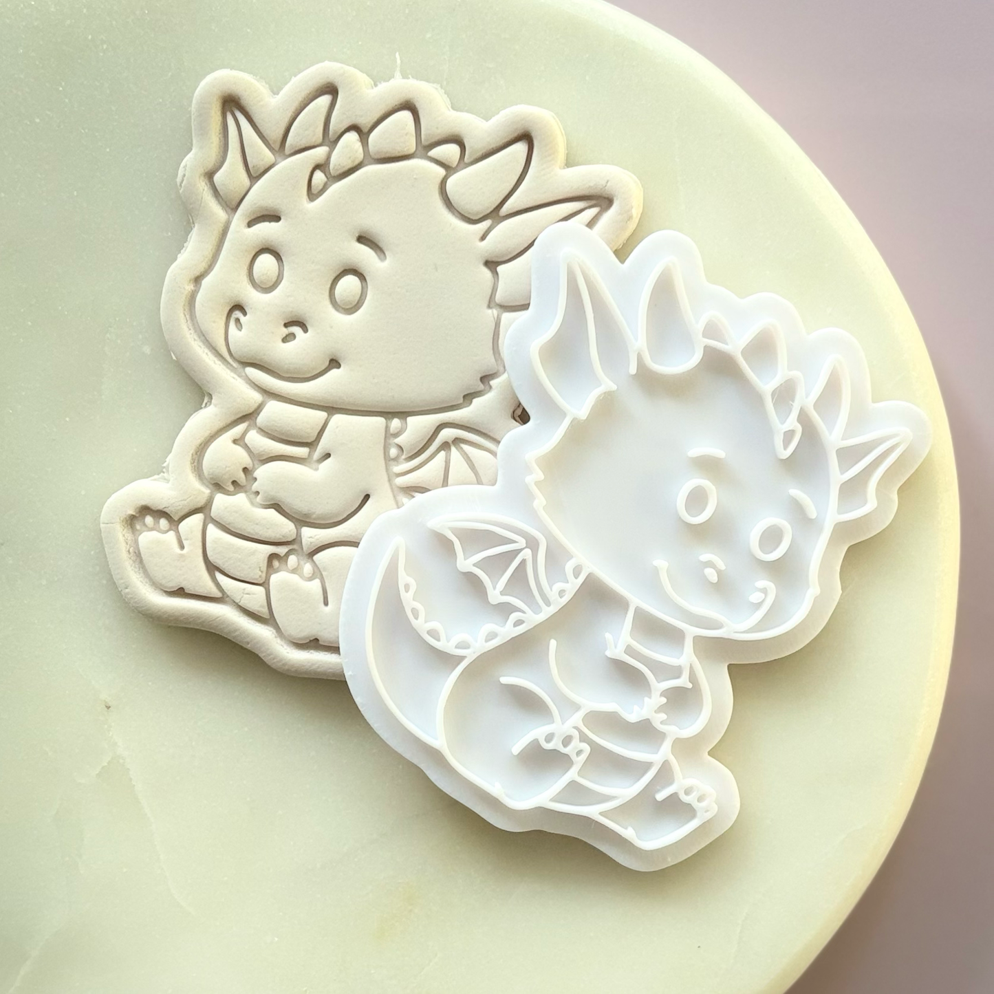 Baby Dragon Cookie Stamp & Cutter