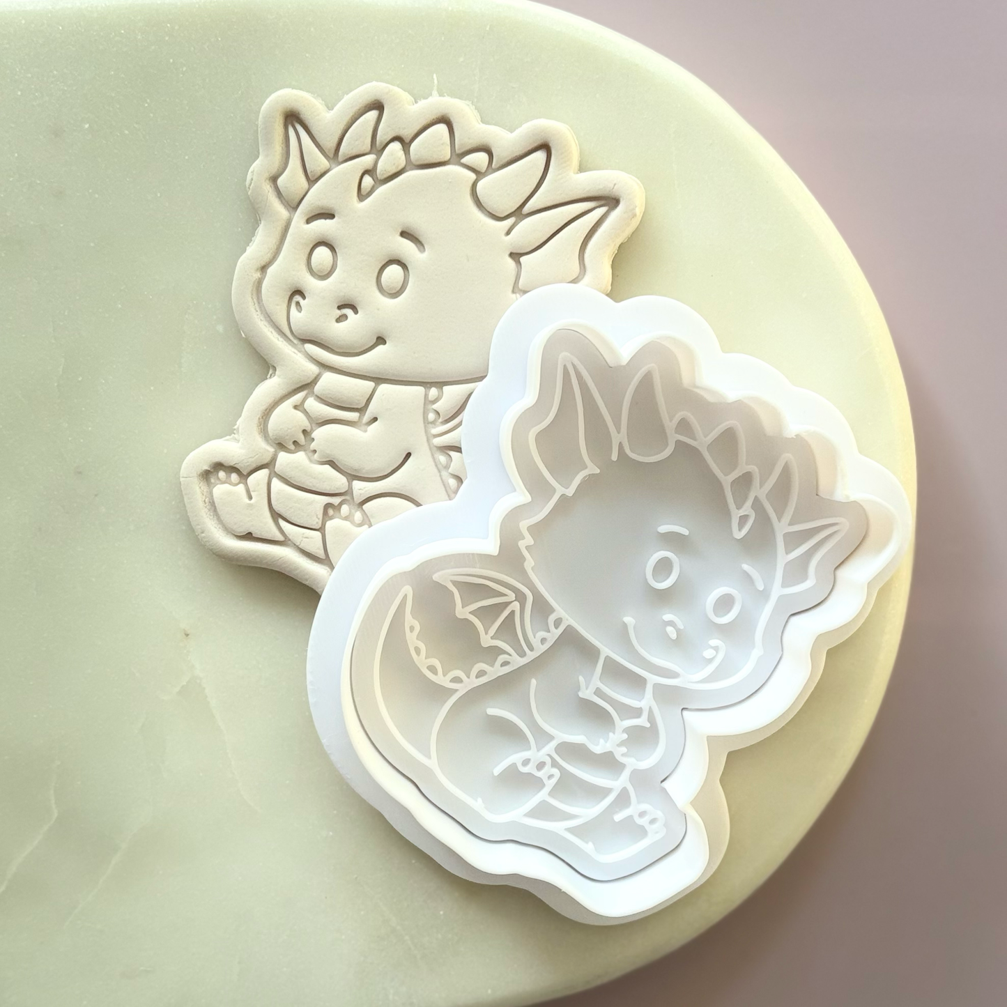 Baby Dragon Cookie Stamp & Cutter
