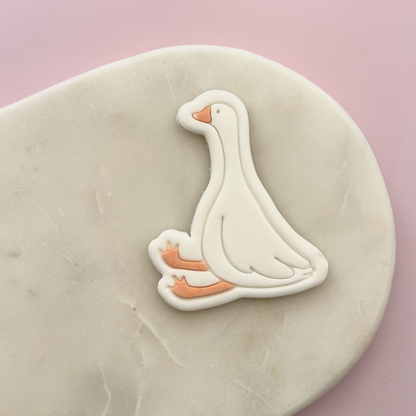 Sitting Goose Cookie Stamp & Cutter