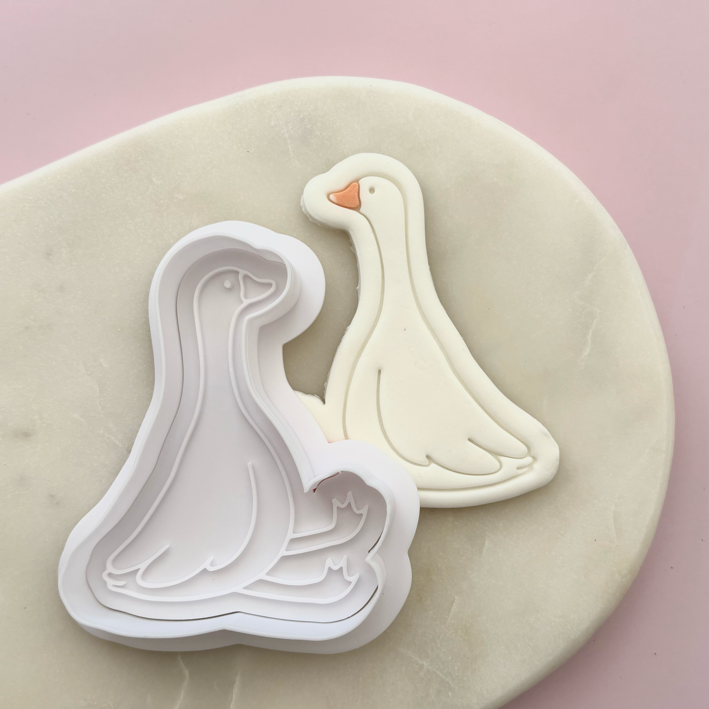 Sitting Goose Cookie Stamp & Cutter