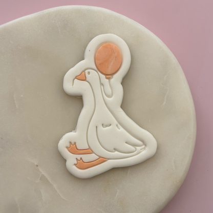 Goose with balloon Cookie Stamp & Cutter