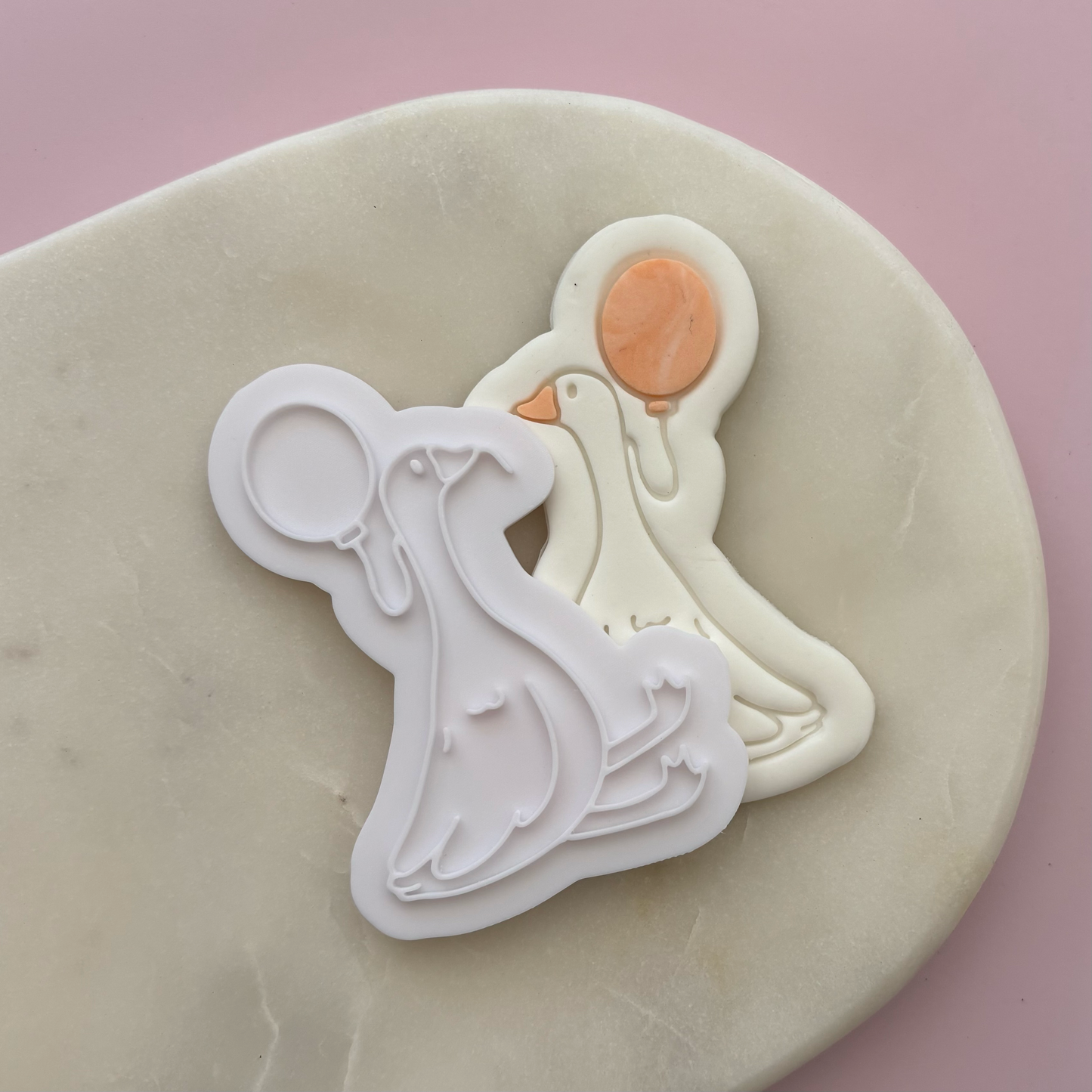 Goose with balloon Cookie Stamp & Cutter