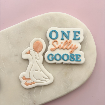 One Silly Goose set Cookie Debossor & Cutter