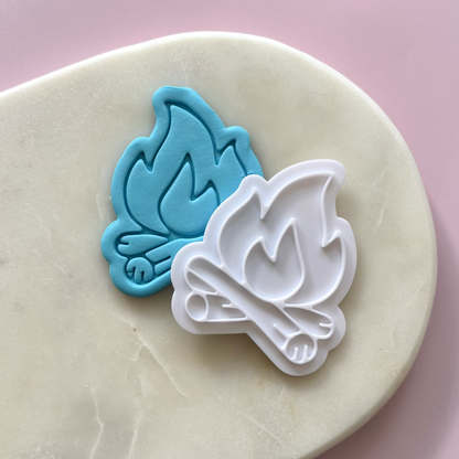 Camp Fire Cookie Cutter & Fondant Embosser