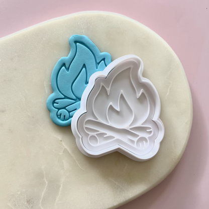 Camp Fire Cookie Cutter & Fondant Embosser