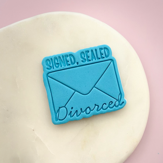 Divorce Letter Cookie Stamp & Cutter