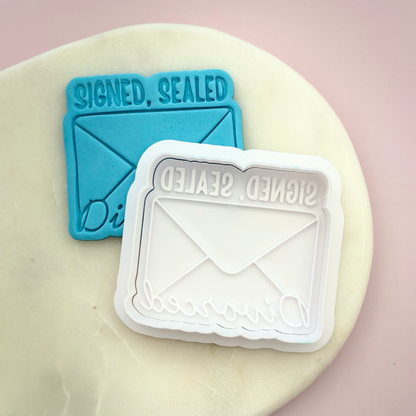 Divorce Letter Cookie Stamp & Cutter