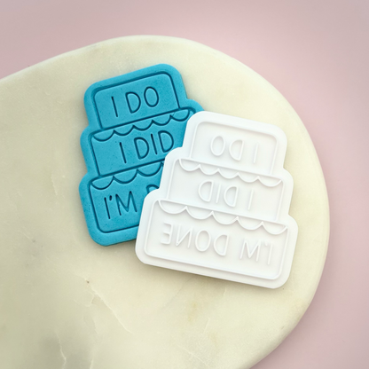 Divorce Cake Cookie Stamp & Cutter
