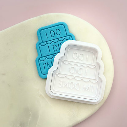 Divorce Cake Cookie Stamp & Cutter