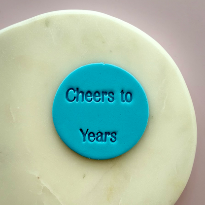 Cheers to Years Cookie Stamp Blank