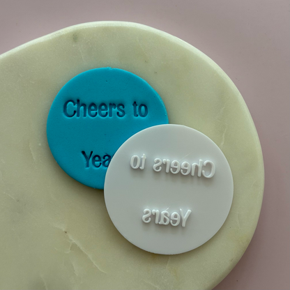 Cheers to Years Cookie Stamp Blank