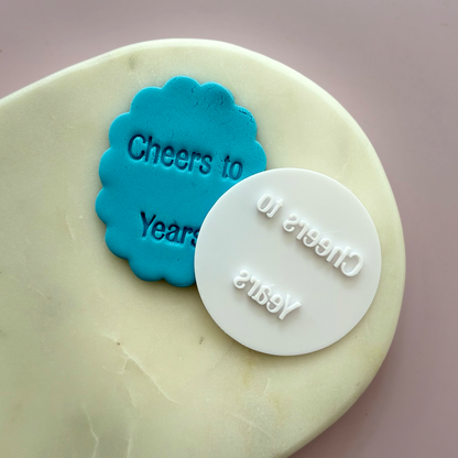 Cheers to Years Cookie Stamp Blank