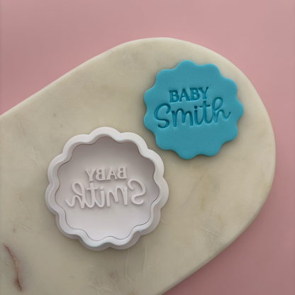 Custom baby shower cookie stamp