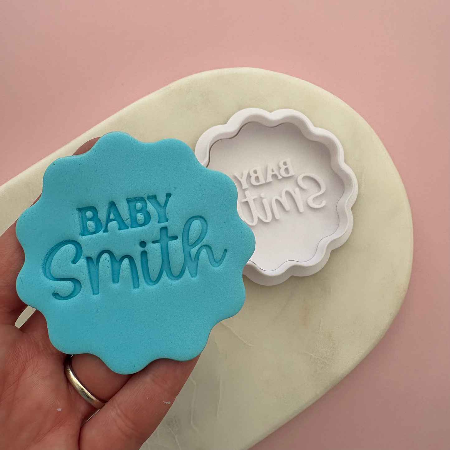 Custom baby shower cookie stamp