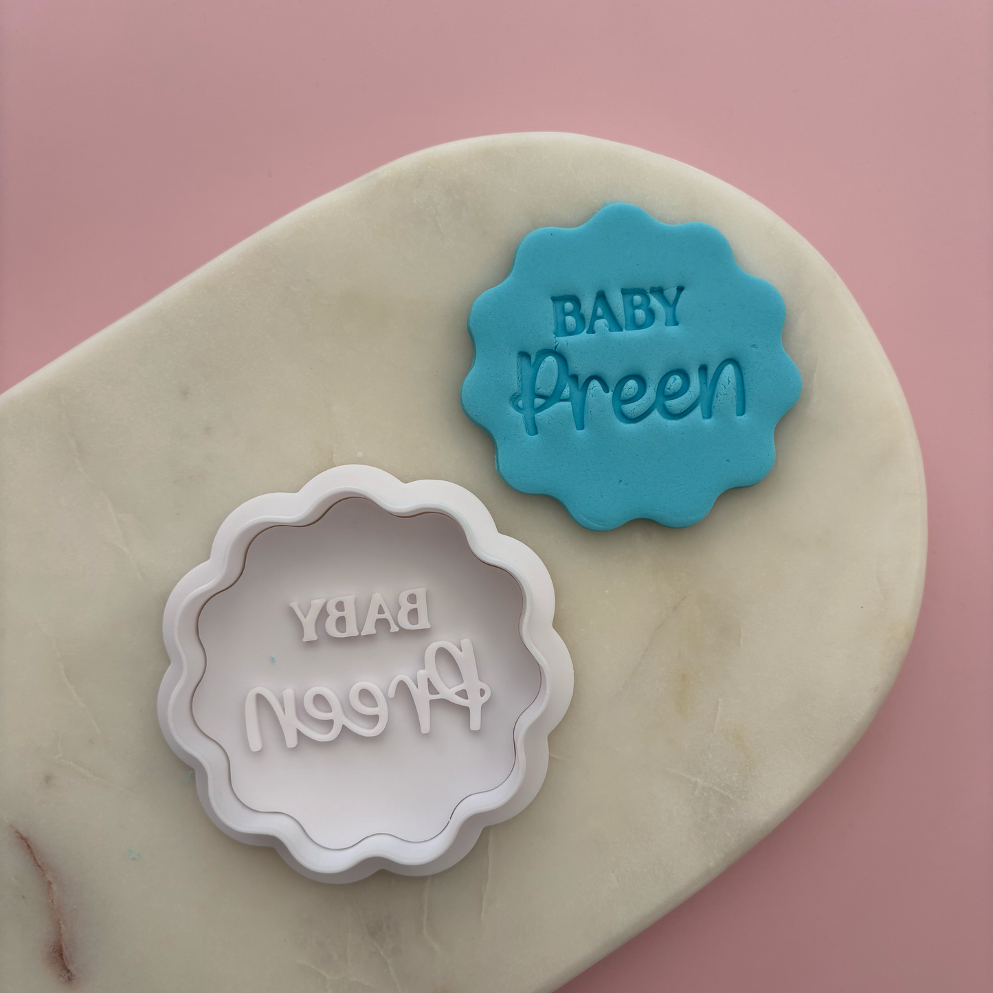 Custom baby shower cookie stamp