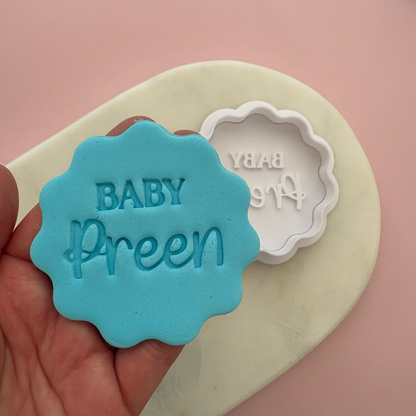 Custom baby shower cookie stamp