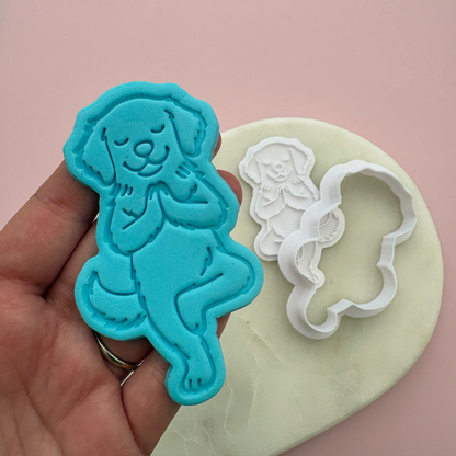 Yoga Dog Cookie Stamp & Cutter