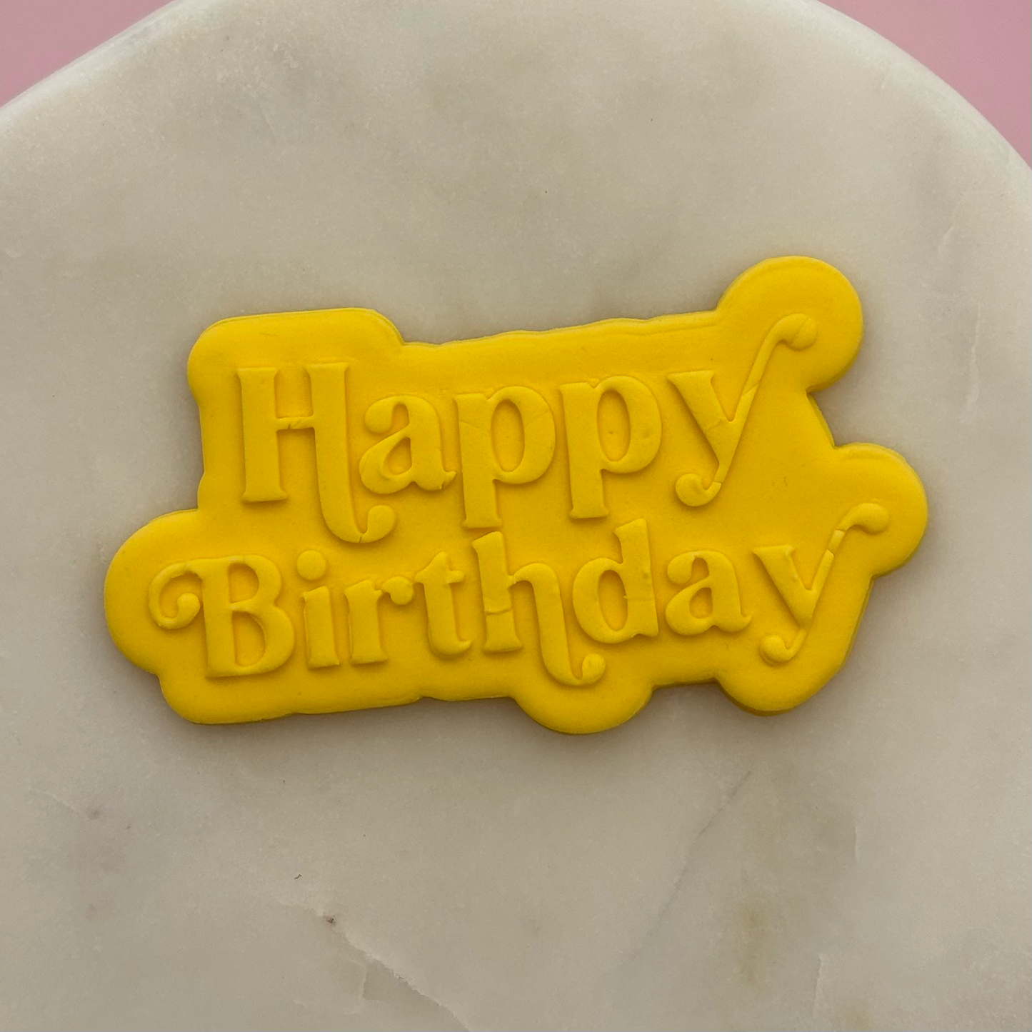 Happy Birthday Cookie Debossor & Cutter