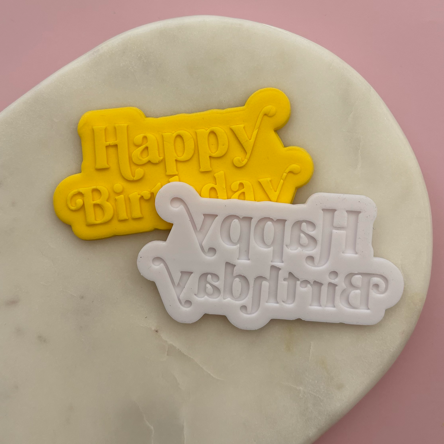 Happy Birthday Cookie Debossor & Cutter