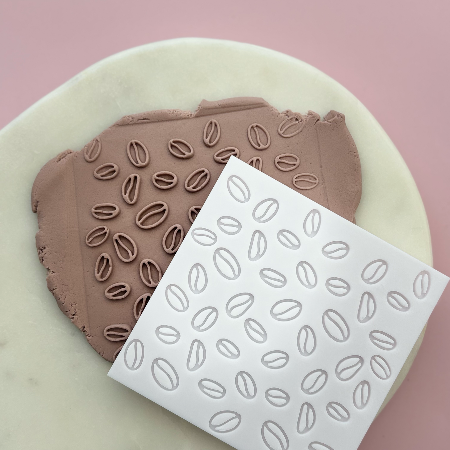 Coffee Beans pattern plate Cookie Debossor