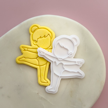 Gymnastics Girl Cookie Stamp & Cutter