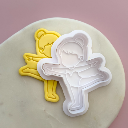 Gymnastics Girl Cookie Stamp & Cutter