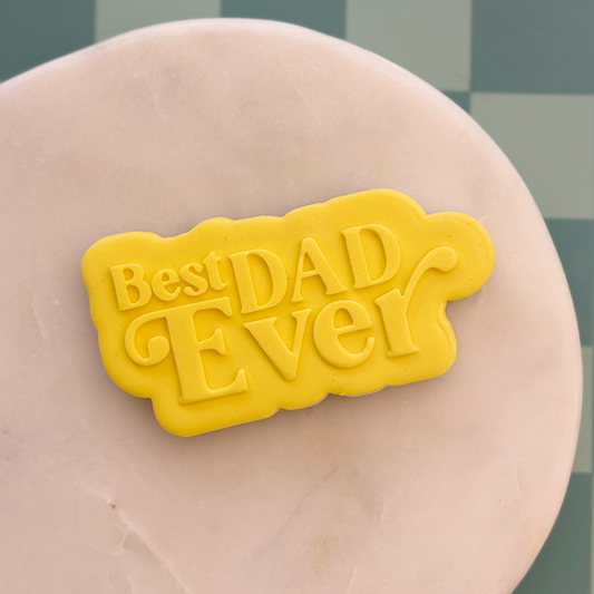 Best Dad Ever Cookie Debossor & Cutter