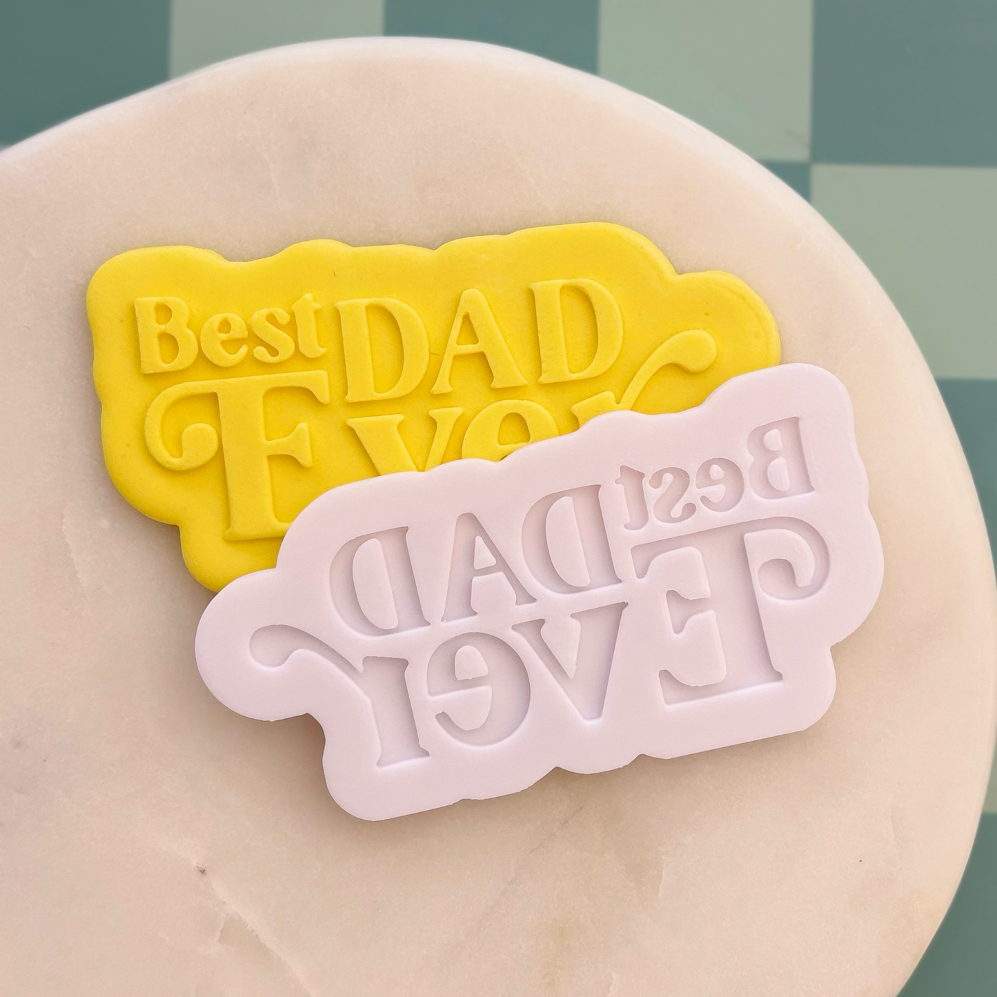 Best Dad Ever Cookie Debossor & Cutter